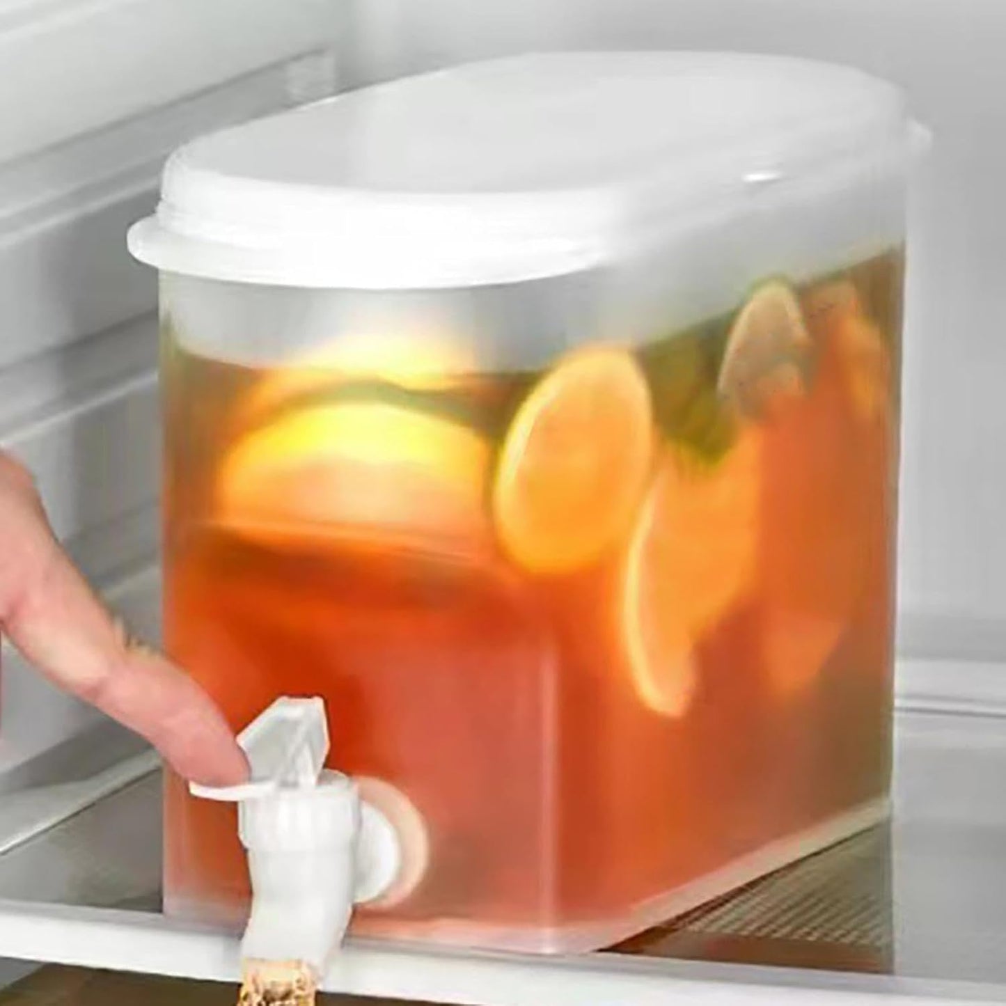 Refrigerator bottle with faucet